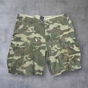 Vintage Faded‎ Glory Shorts Mens 38 Camoflauge Cargo Military Y2K